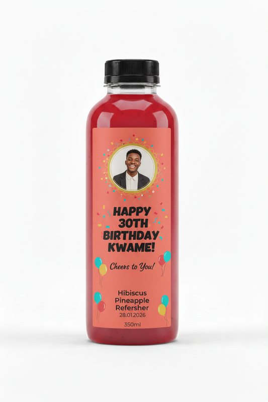 Hibiscus Pineapple Refresher Birthday Custom Label